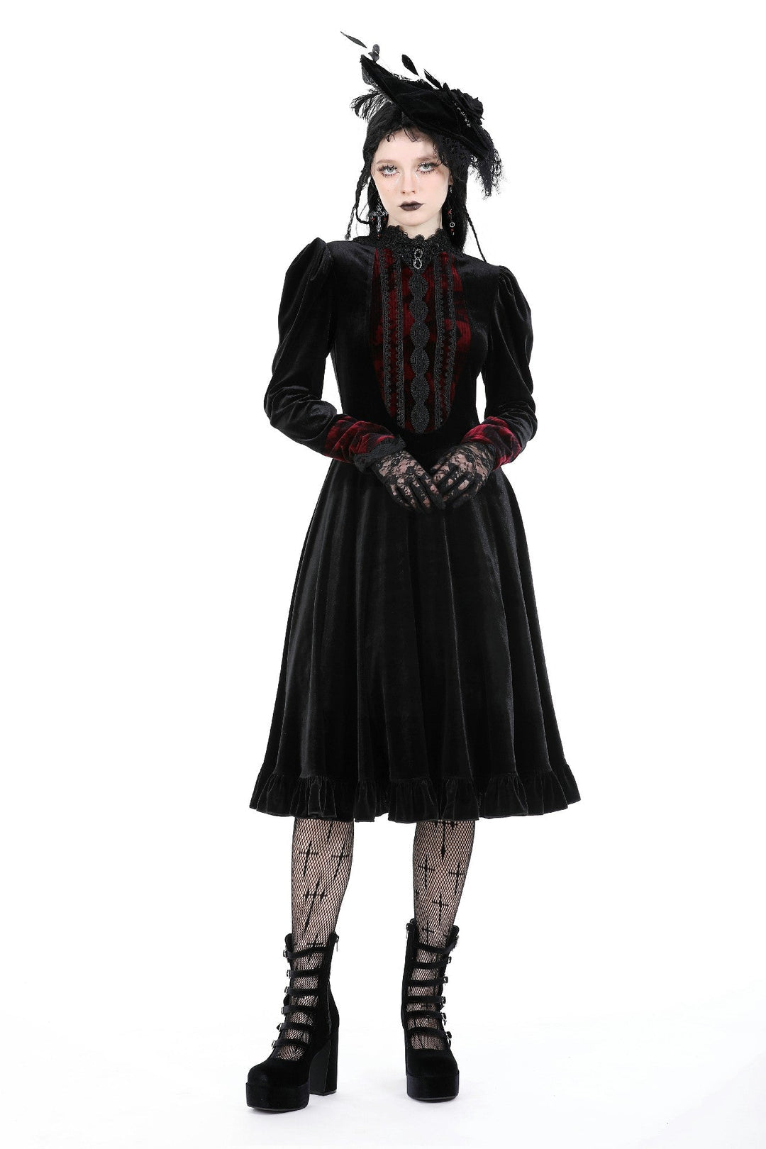Vampire Scarlet Red Velvet Dress