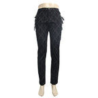 Gothic Patterned Side Lace Up Trousers