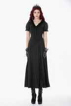 Panel Split Floral Net Maxi Skirt