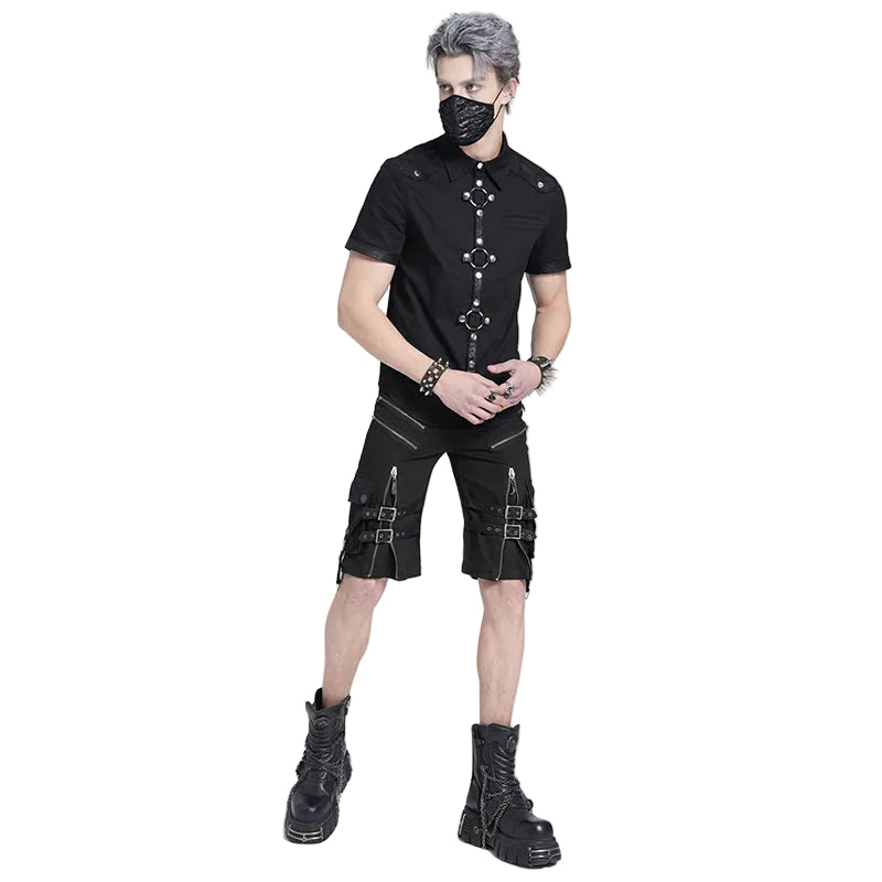 Zip Buckle Punk Shorts
