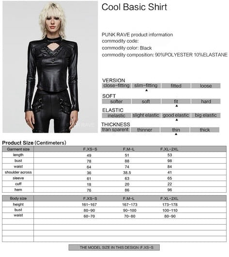 Dystopian Cutout Leather Top