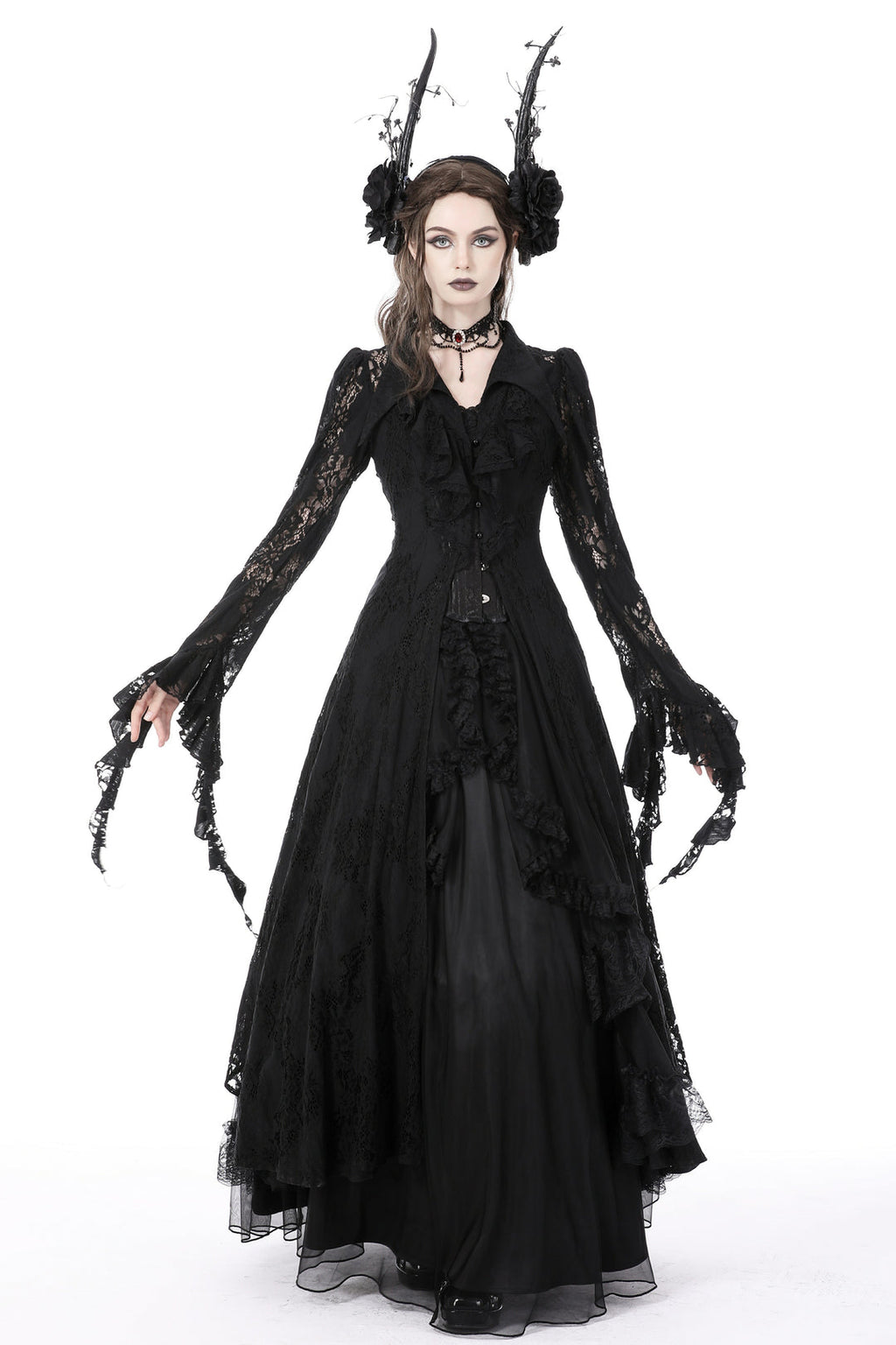 Gothic Lace Jacket Dress