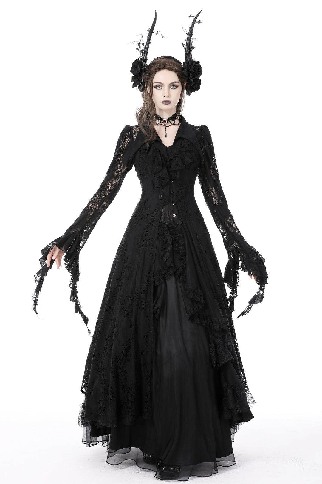 Gothic Lace Jacket Dress