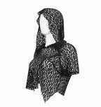 Crop Crochet Back Lace Up Hood