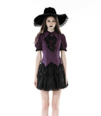 Purple Moon Witch Ruffle Blouse