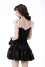 Dolly Ribbon Frill Mini Skirt