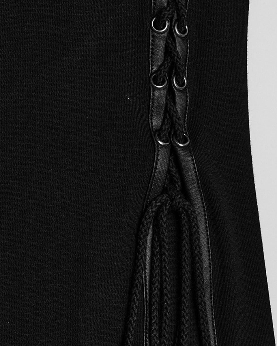 Side Split Lace Up Skirt