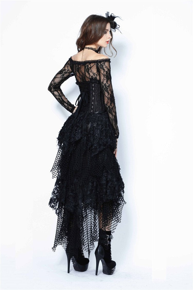 Messy Mesh Layered Skirt