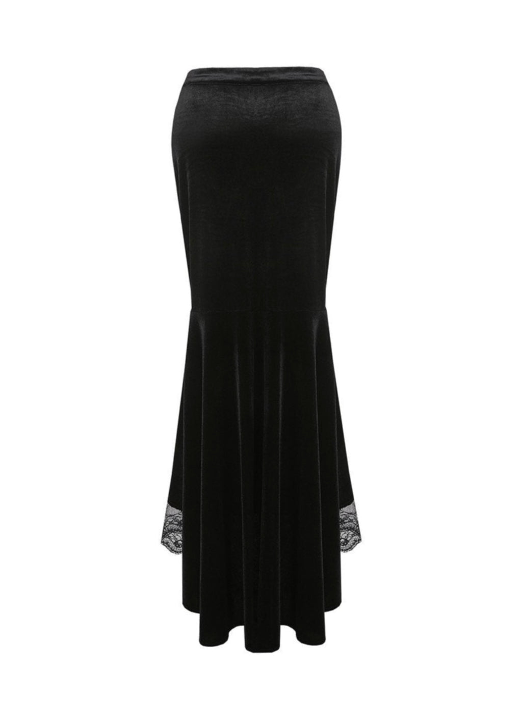 Mermaid Tail Velvet Lace Maxi Skirt