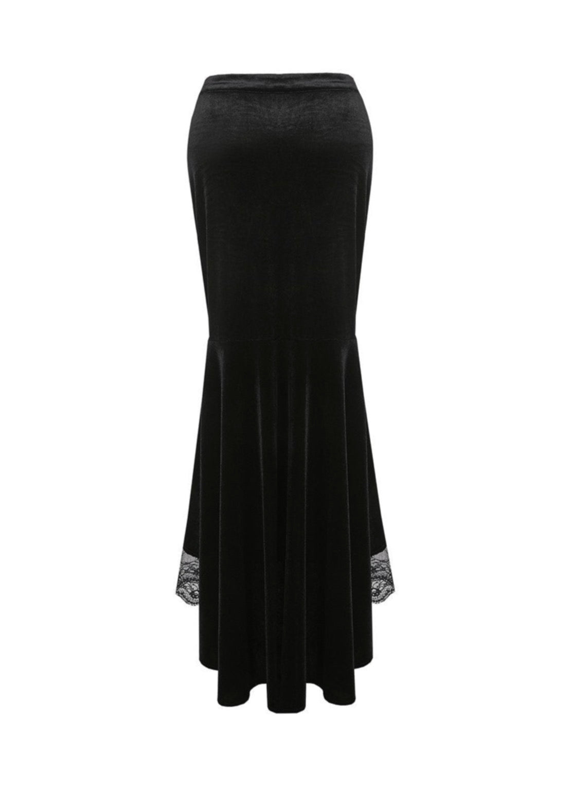 Mermaid Tail Velvet Lace Maxi Skirt