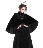 Elegant Collar Velvet Cape