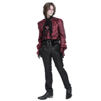 Red Crucifix Jacquard Detachable Cravat Shirt