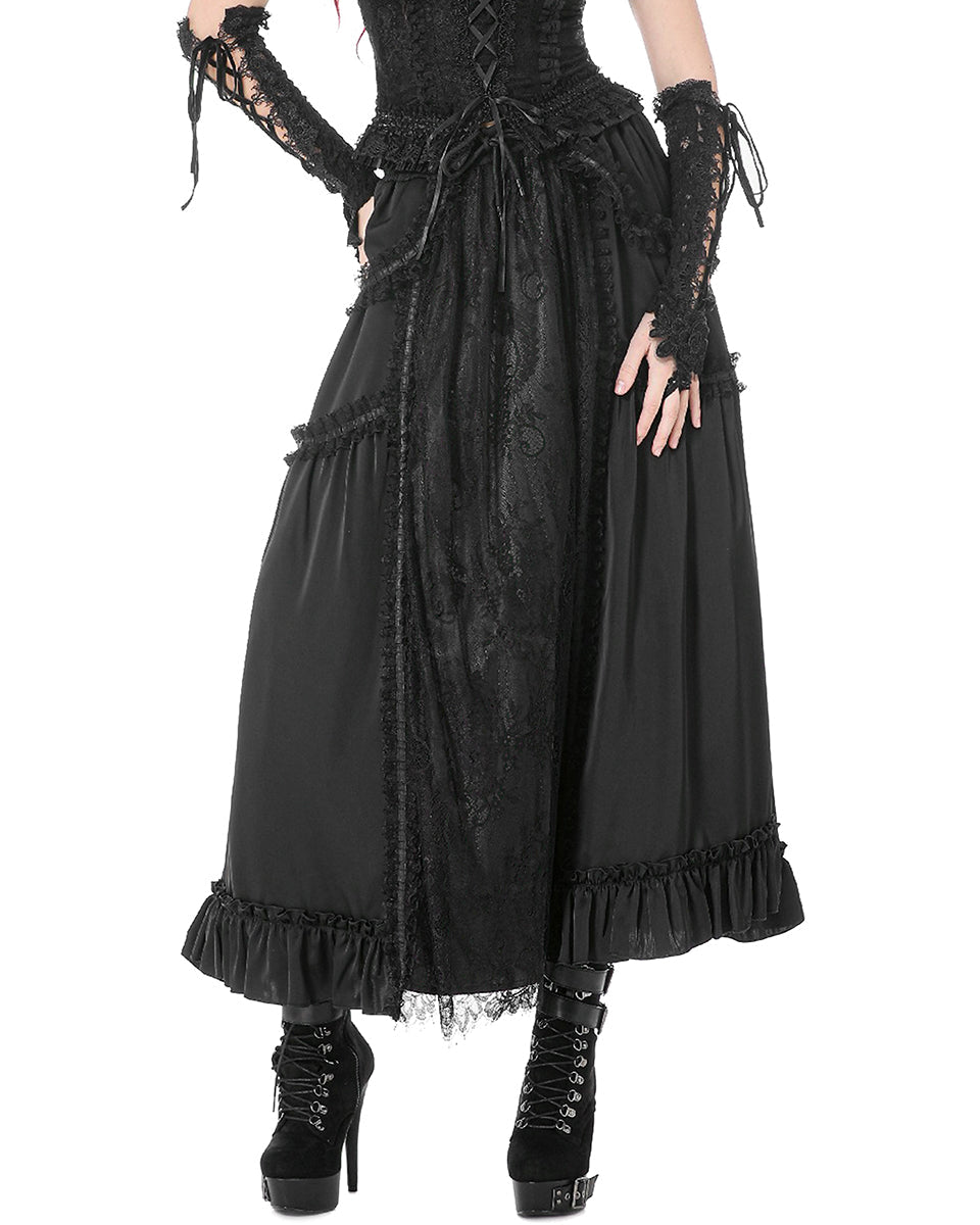 Classic Gothic Black Net Skirt