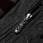 Black Ribcage Style Button Waistcoat