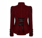 Red Dark Doll Velvet Jacket