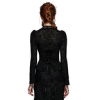 Delicate Standing Collar Sheer Blouse