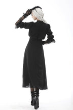 Gothic Lace Puff Sleeve Maxi Dress