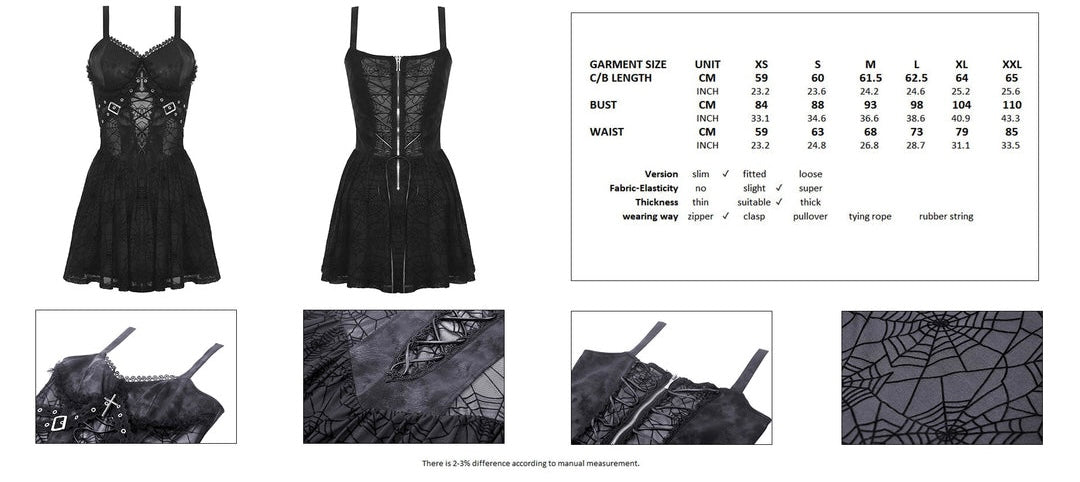 Cobweb Mesh Crucifix Dress