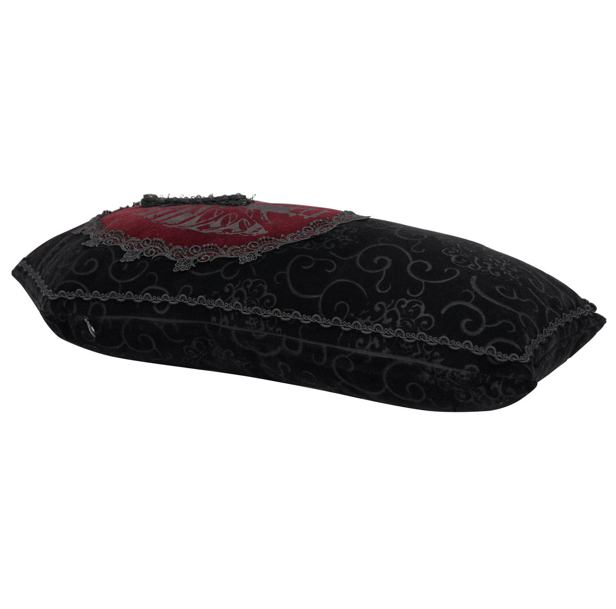 Ribcage Coffin Shape Velvet Cushion