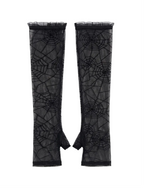 Cobweb Sheer Fingerless Arm Gloves