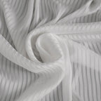 White Pinstripe Ruffle Shirt