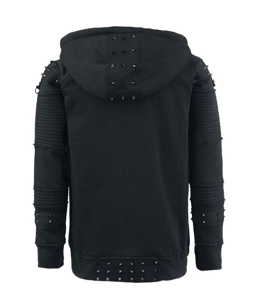 Unisex Spiked Zip Hoody
