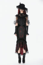 Sheer Mesh Laced Capelet