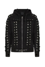 Punk Laced Hooded Zip Jacket