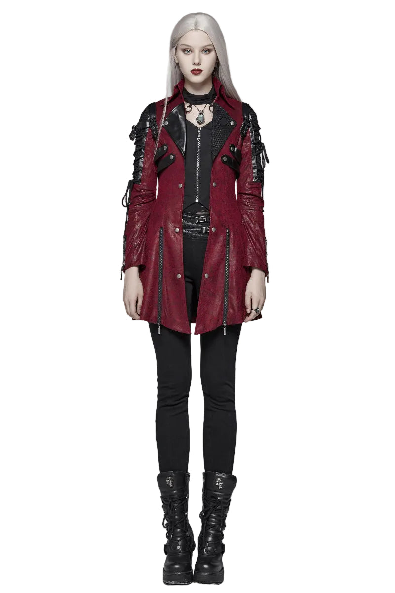 Ladies Crimson Dystopian Jacket