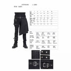 Ripped Punk Trousers With Half Skirt