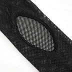 Pentagram Net Sleeve Shoulder Cutout Top
