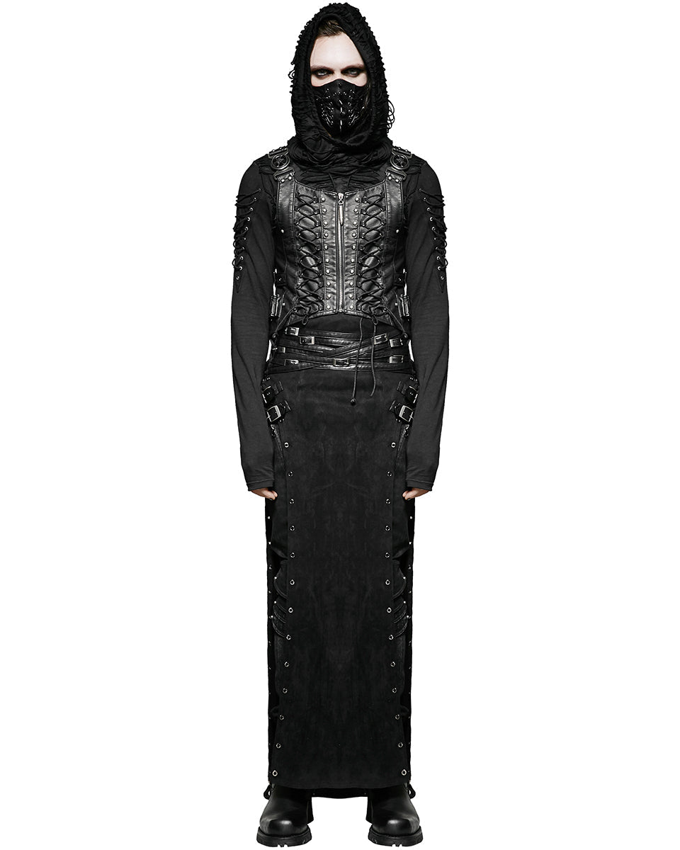 Katana Buckle Side Split Men’s Skirt