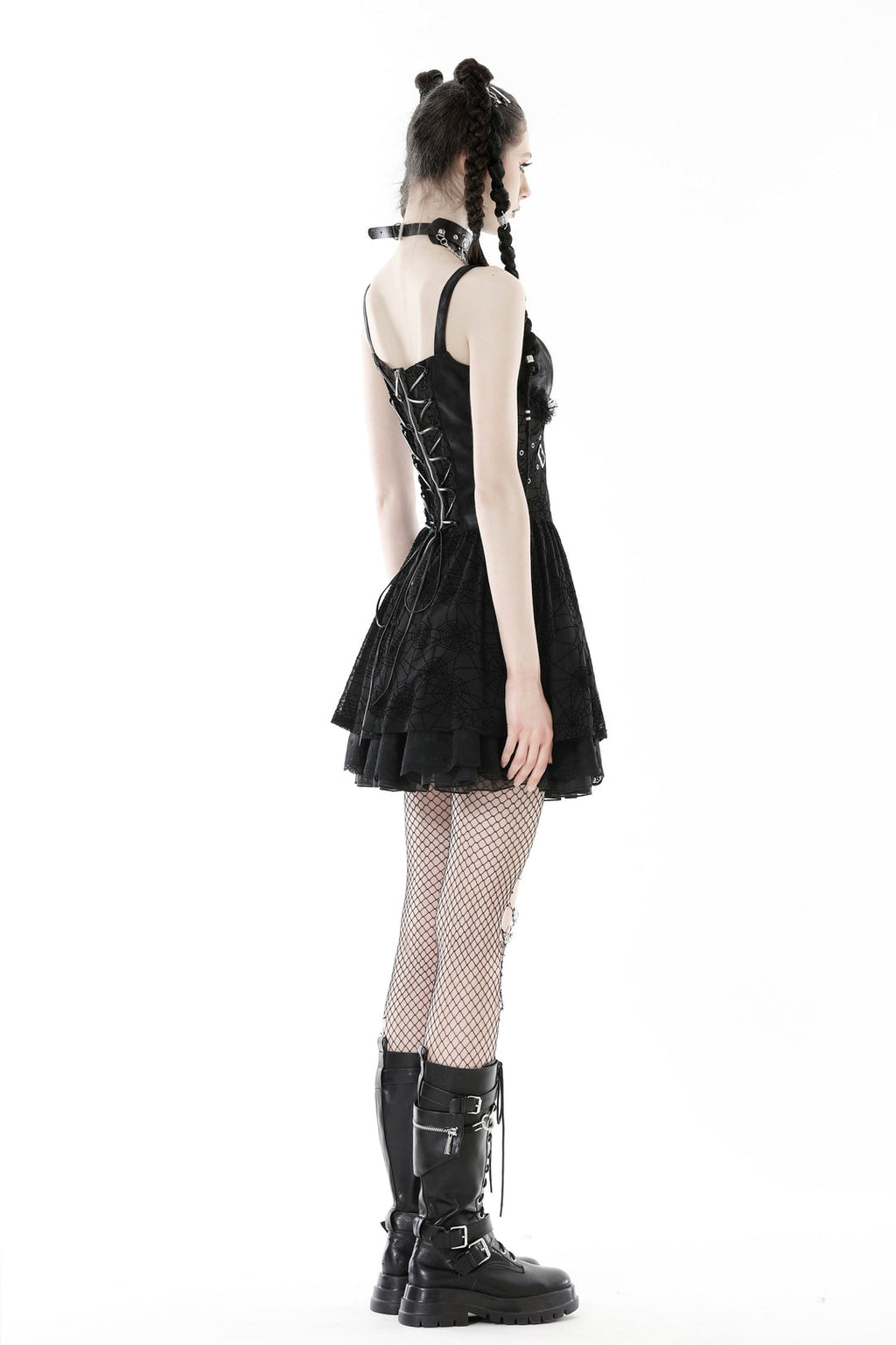 Cobweb Mesh Crucifix Dress