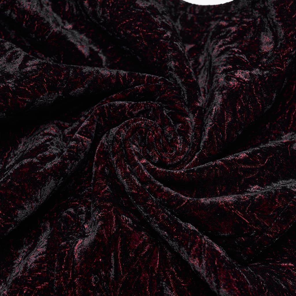 Red Crushed Velvet Waistcoat
