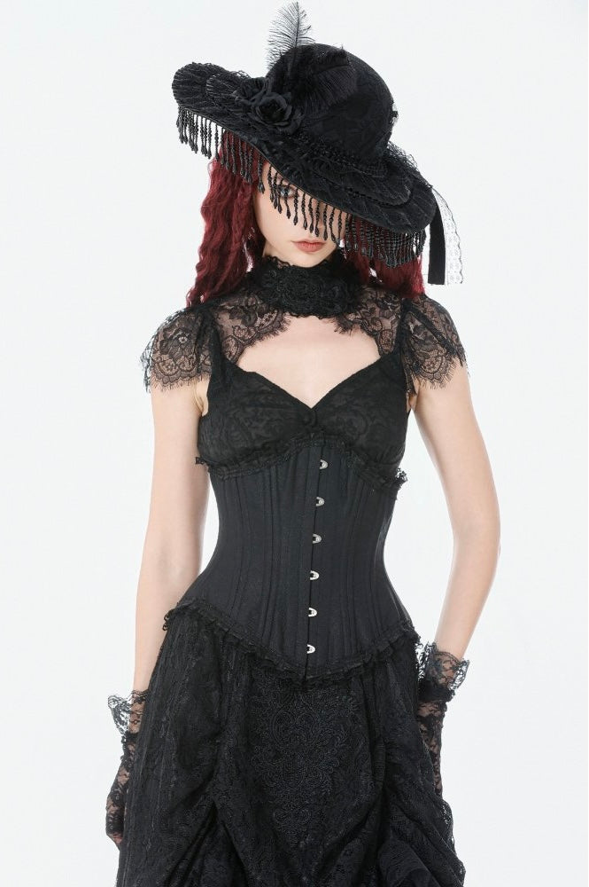 Lace Hem Long Corset