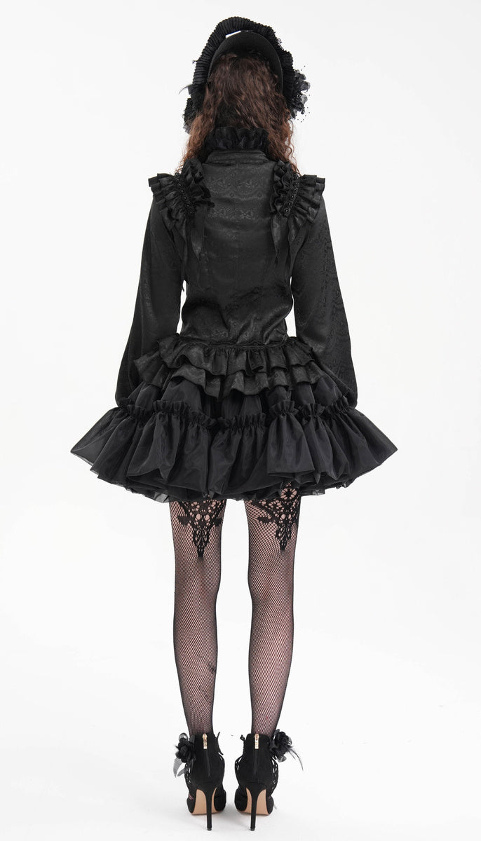 Frilly High Neck Doll Blouse