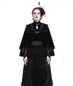 Elegant Collar Velvet Cape