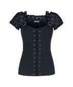 Lace Up Chest Cut Out Top