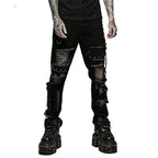 Punk Net Cutout Trousers