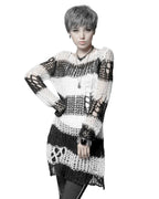 Baggy Cutout Knit Sweater