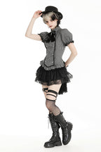 Ruffle Detachable Tail Mini Skirt