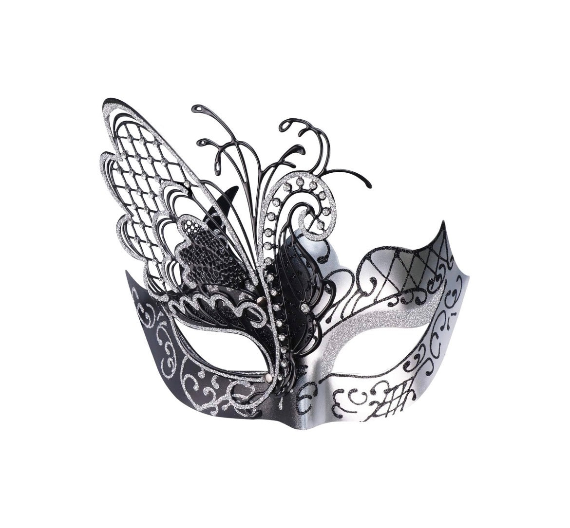 Silver Butterfly Masquerade Mask
