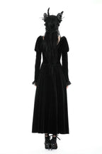 Velvet Ruffle Hi-Lo Dress