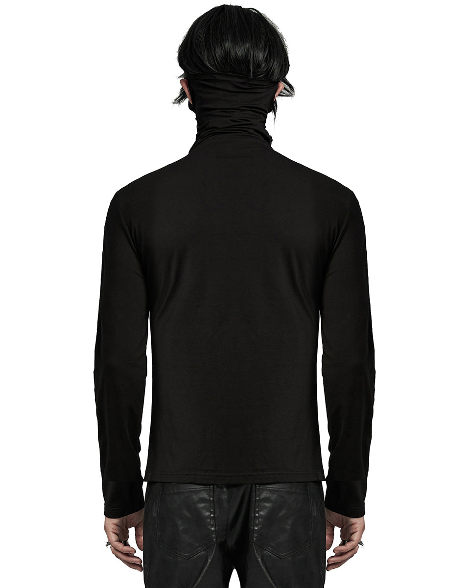 Cyberpunk Stud High Neck Muffler Top