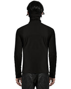 Cyberpunk Stud High Neck Muffler Top