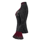Black & Wine Chained Velvet Jacket