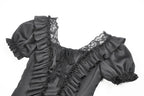 Ruffle Pleat Lace Blouse