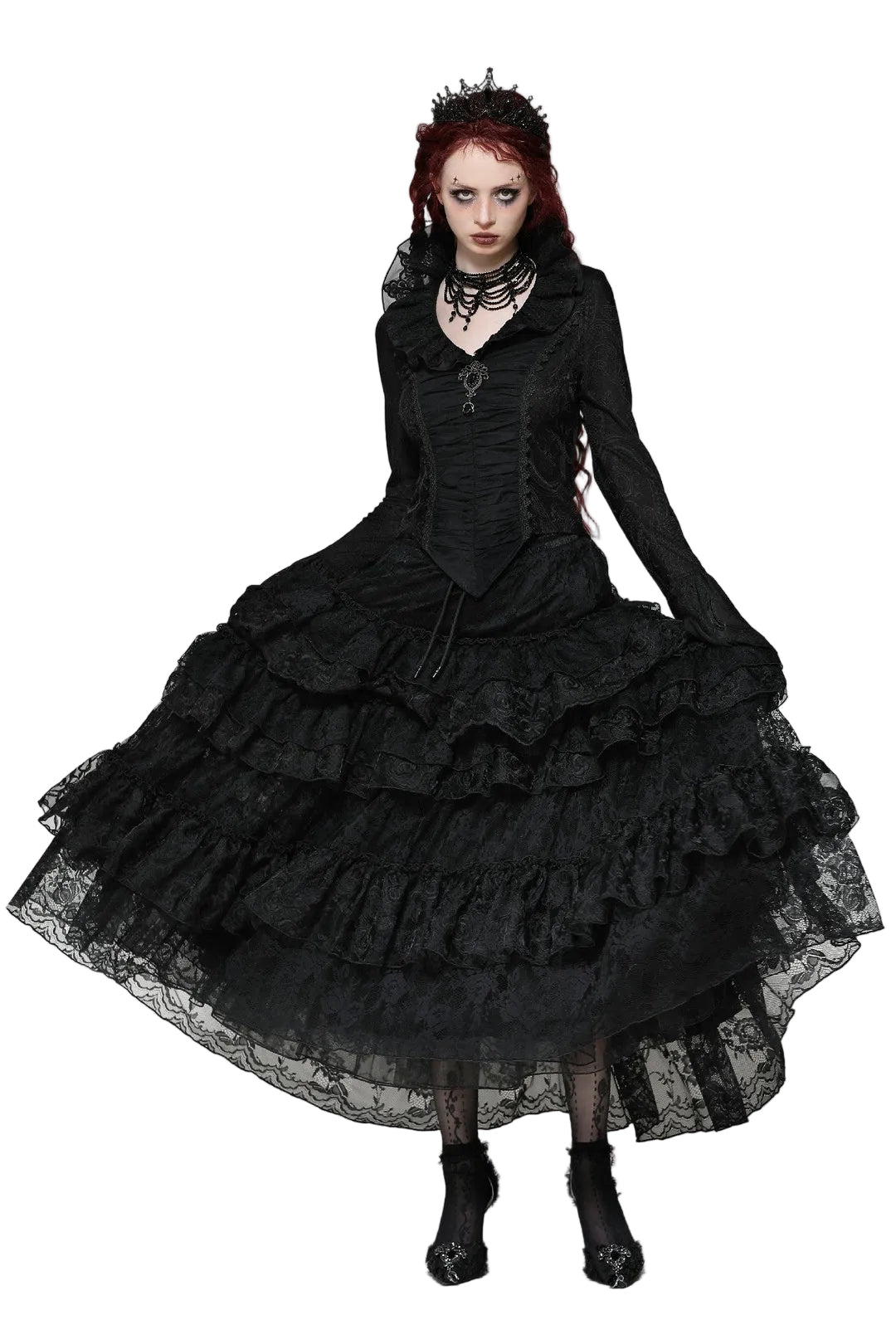 Rose Layered Lace Skirt