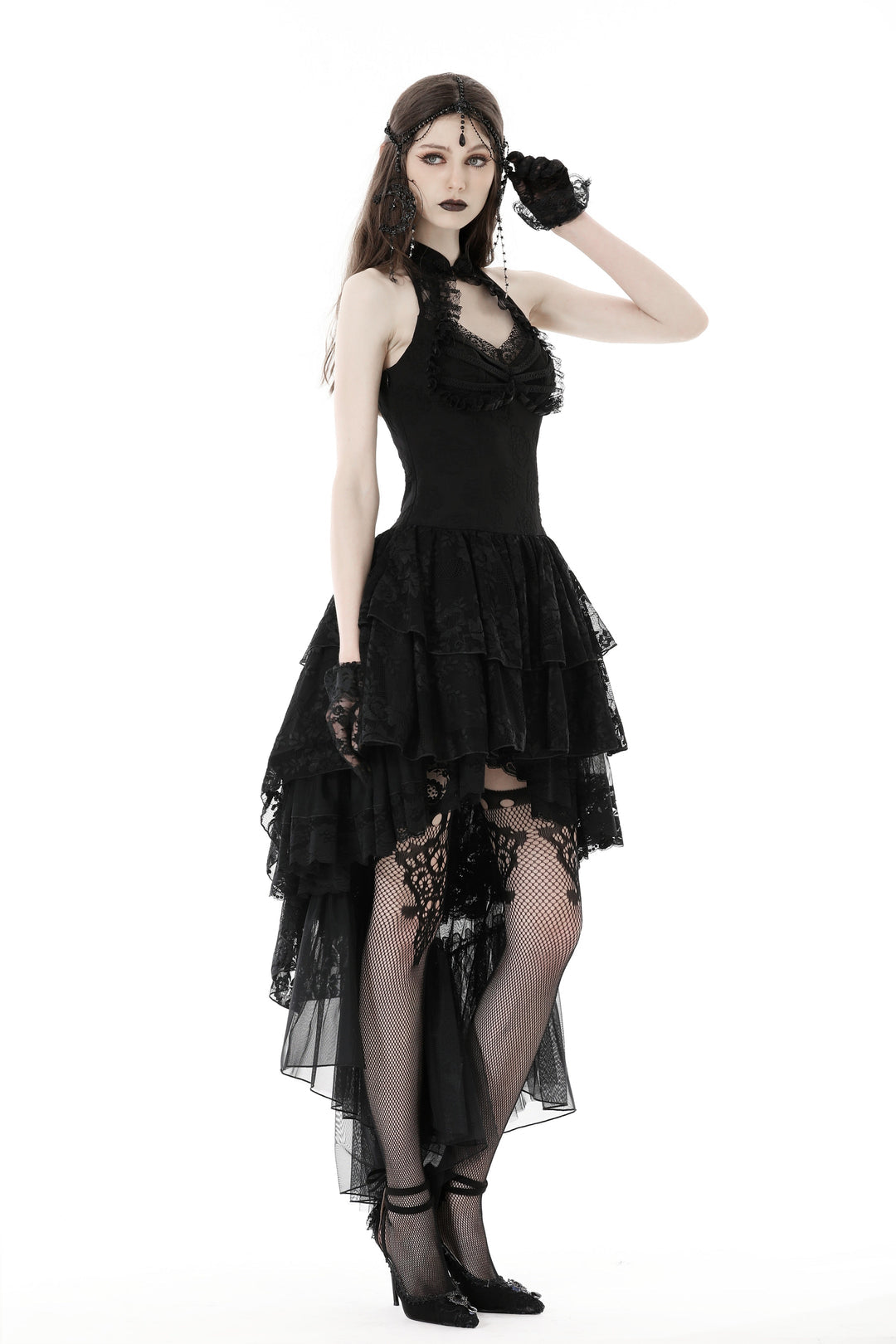 Halter Neck Cutout Cocktail Dress