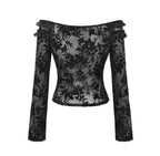Flower Vine Bardot Frill Blouse